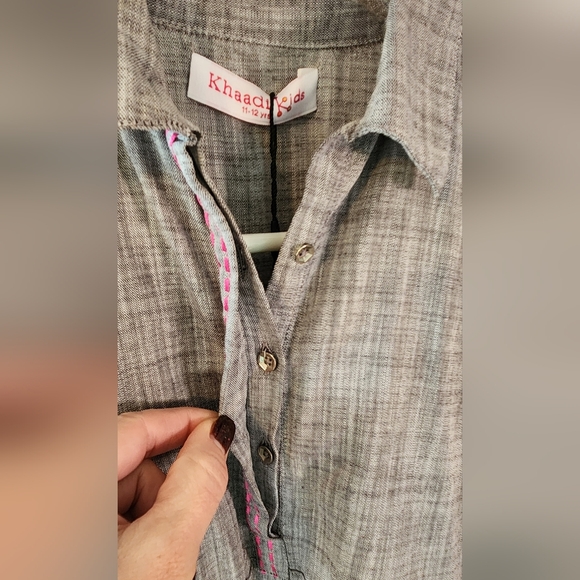 NWT- Khaadi Girl's Orange And Pink Embroided Dress - Picture 2 of 10